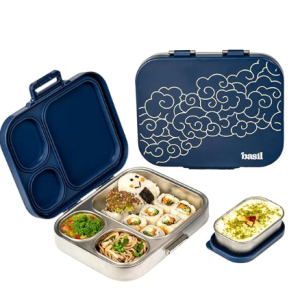 premium stainless steel lunch box (1025ml) with compartments | bpa free | leak resistant | portable tiffin box
